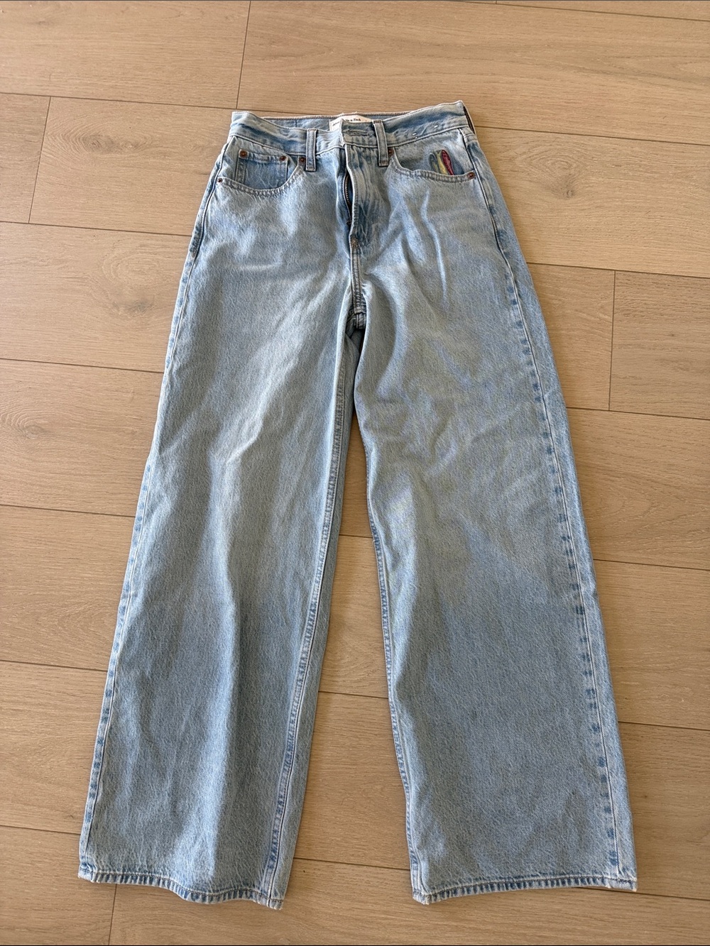 Abercrombie & Fitch Light Blue Wide Leg Jeans